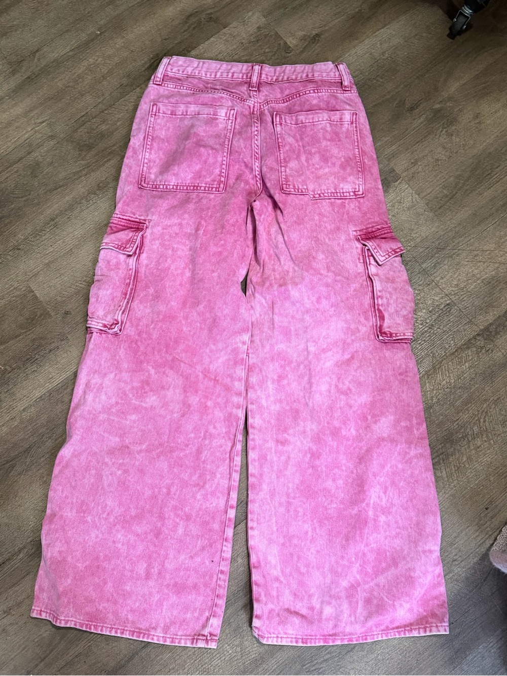 Old Navy Pink Acid-Wash Jeans
